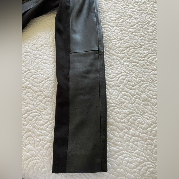 BCBGeneration Leather and Stretchy Knit Jacket Moto, Edgy, Street Style, Urban - Picture 5 of 10